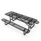 Flash Furniture Mantilla Rectangle Picnic Table, Black, Expanded Metal, Mesh, Steel Frame, 8 ft L SLF-EML-96-BK-GG - alternate 8